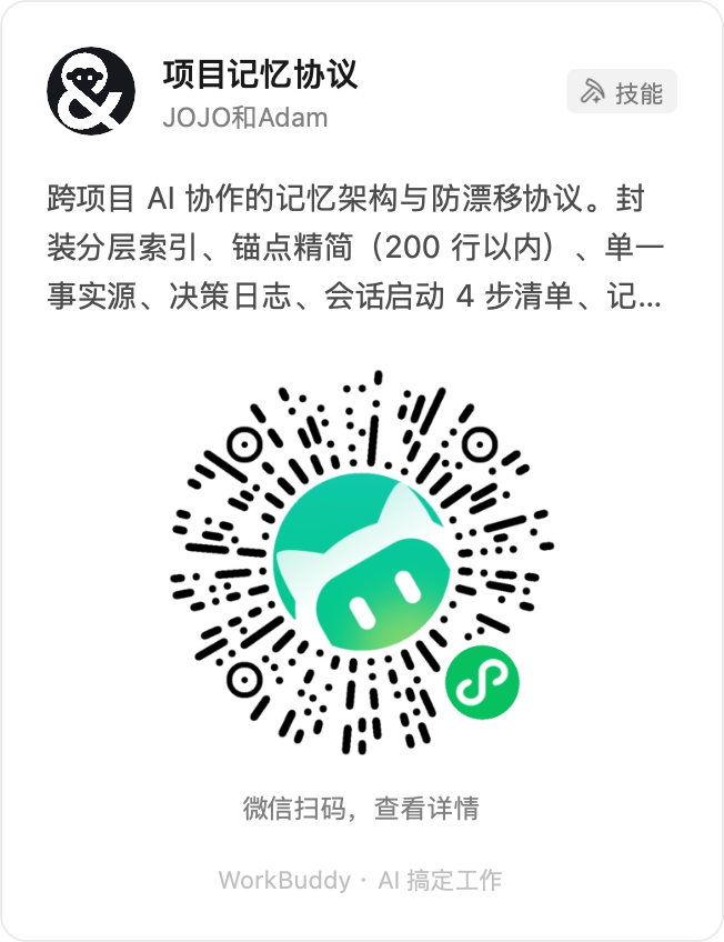 项目记忆协议 二维码